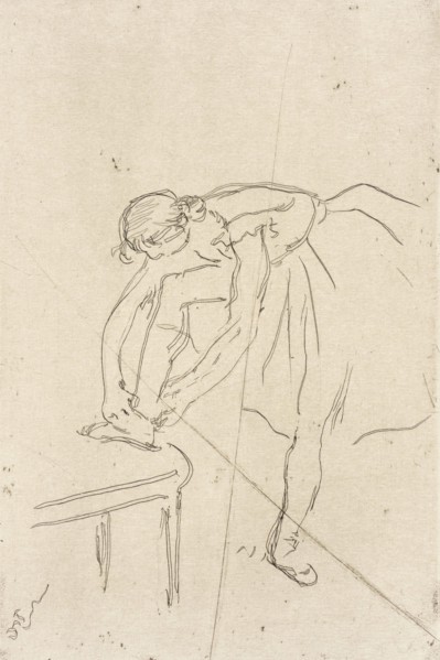 Danseuse mettant son chausson, c1888. Creator: Edgar Degas.