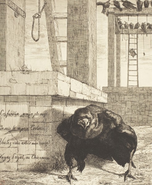 The Raven, 1854. Creator: Felix Bracquemond.