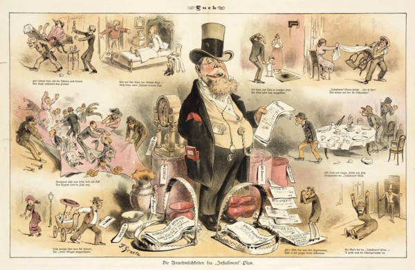 Beauties of the Installment Plan, 1883. Creator: Friedrich Graetz.