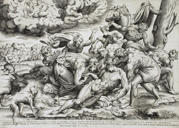 The Death of Meleager, 1543. Creator: Nicolas Beatrizet.