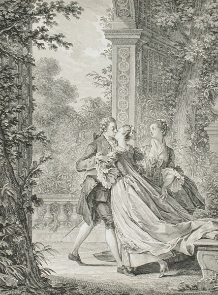 The First Kiss of Love, 1773. Creator: Noel Le Mire.