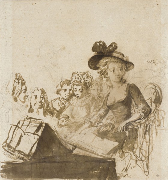 Soirée Intime, c1785. Creator: Philibert Louis Debucourt.