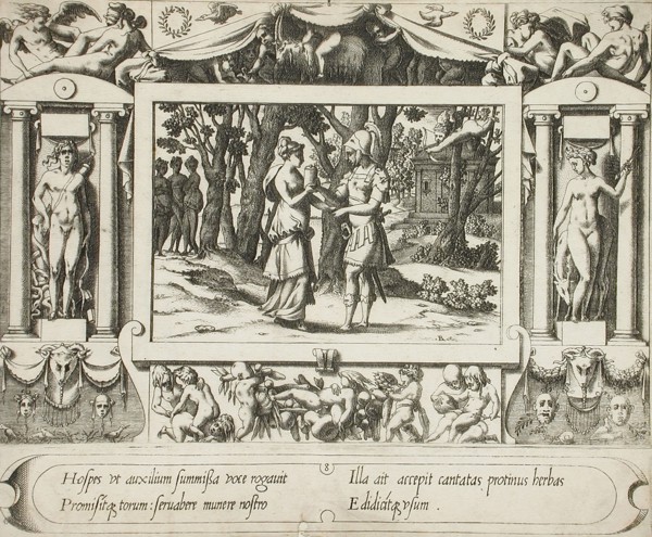 Jason and Medea Meeting, c1563. Creator: Rene Boyvin.