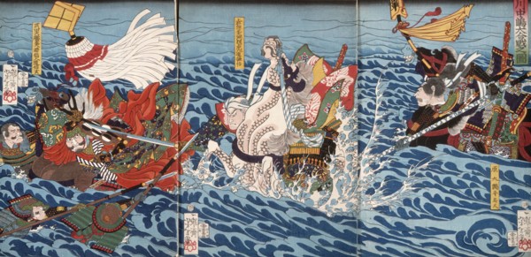 The Great Battle at Kawanakajima, Published in 1866. Creator: Tsukioka Yoshitoshi.