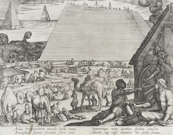 The Pyramids in Egypt, published 1610. Creator: Antonio Tempesta.