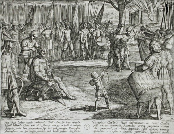 The Burning of the Old Fortress, published 1612. Creator: Antonio Tempesta.