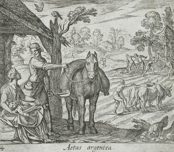The Age of Silver, published 1606. Creators: Antonio Tempesta, Wilhelm Janson.