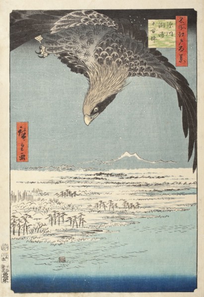 Susaki and the Jumantsubo Plain near Fukagawa, 1857. Creator: Ando Hiroshige.