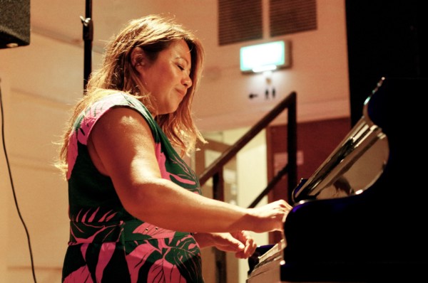 Nikki Yeoh, Denys Baptiste Quartet, Battle Jazz Festival, Battle, East Sussex, July 2023. Creator: Brian O'Connor.