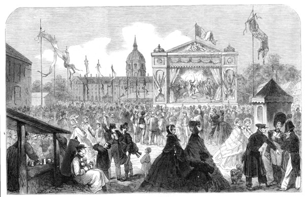The Imperial Fetes at Paris: scene at the Esplanade des Invalides, 1861. Creator: Unknown.