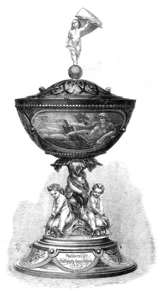 The Queen's Cup, won by Mr. Johnson's Audax at the Royal Western Yacht Club Regatta, 1861. Creator: Unknown.