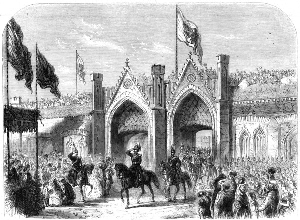 The Coronation of the King of Prussia: His Majesty entering Königsberg by the Brandenburg..., 1861. Creator: Unknown.
