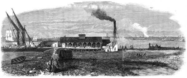 London Main Drainage: works at Barking Creek Outfall, 1861. Creator: Unknown.