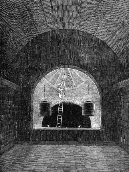 London Main Drainage: the Penstock Chamber at Old Ford, 1861. Creator: Unknown.