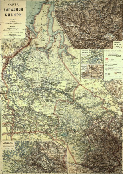 Map of Western Siberia, 1899-1914. Creator: Veniamin Petrovich.