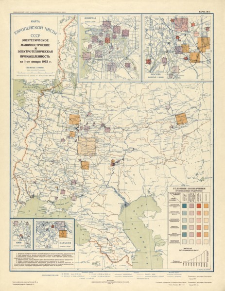 Power engineering and electrical industry as of January 1, 1933, 1934. Creator: Mikhail Alekseevich TSvetkov.
