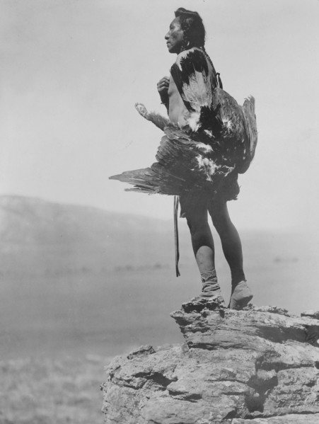 The eagle catcher, c1908. Creator: Edward Sheriff Curtis.