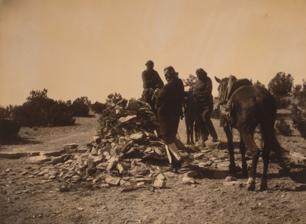 At the shrine-Navaho, c1904. Creator: Edward Sheriff Curtis.