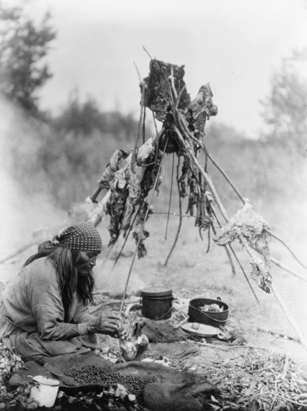 A Sarsi kitchen, c1927. Creator: Edward Sheriff Curtis.