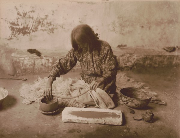 Zuni potter, c1903. Creator: Edward Sheriff Curtis.