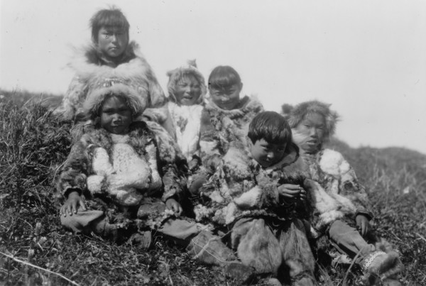 Nunivak children, c1929. Creator: Edward Sheriff Curtis.