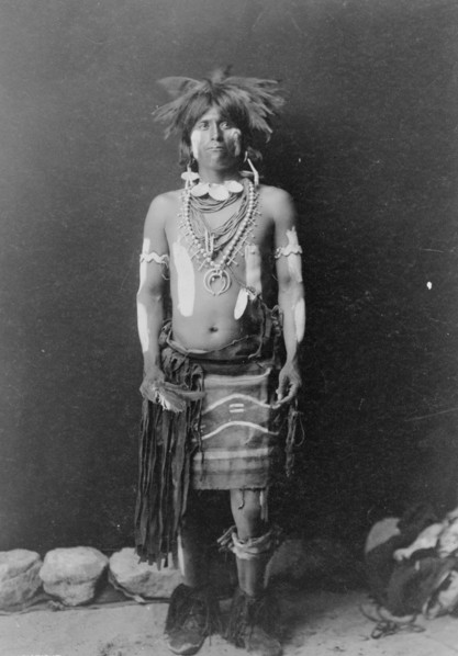 Snake dancer in costume, c1900. Creator: Edward Sheriff Curtis.