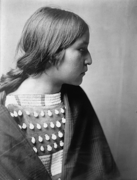 Arikara girl, c1908. Creator: Edward Sheriff Curtis.