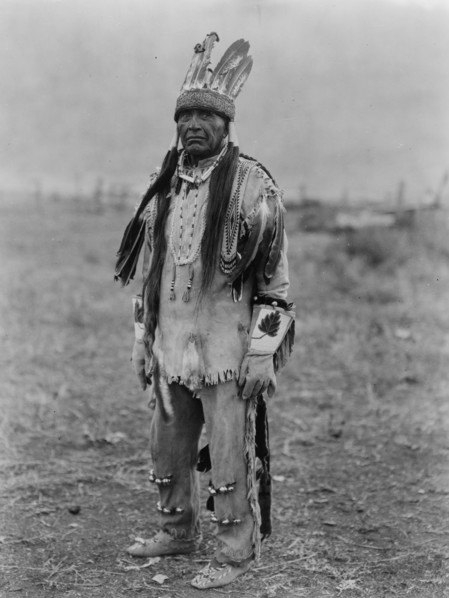 A Klamath in costume, c1923. Creator: Edward Sheriff Curtis.