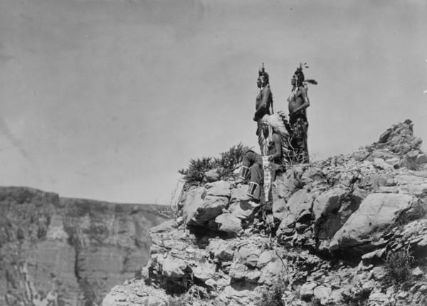 Watching the signal, c1905. Creator: Edward Sheriff Curtis.