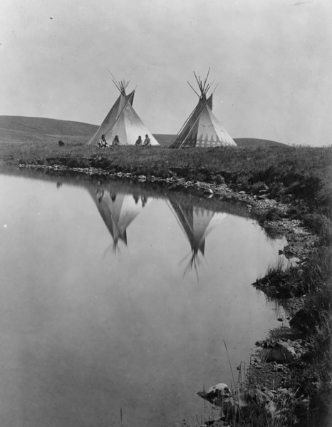 At the water's edge-Piegan, c1910. Creator: Edward Sheriff Curtis.