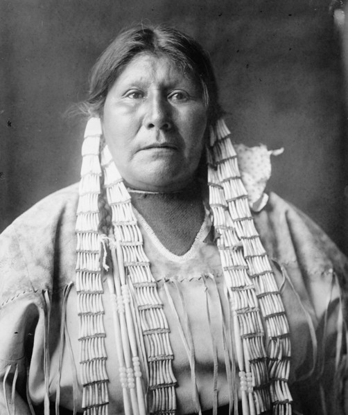 Arikara woman, 1908, c1908. Creator: Edward Sheriff Curtis.