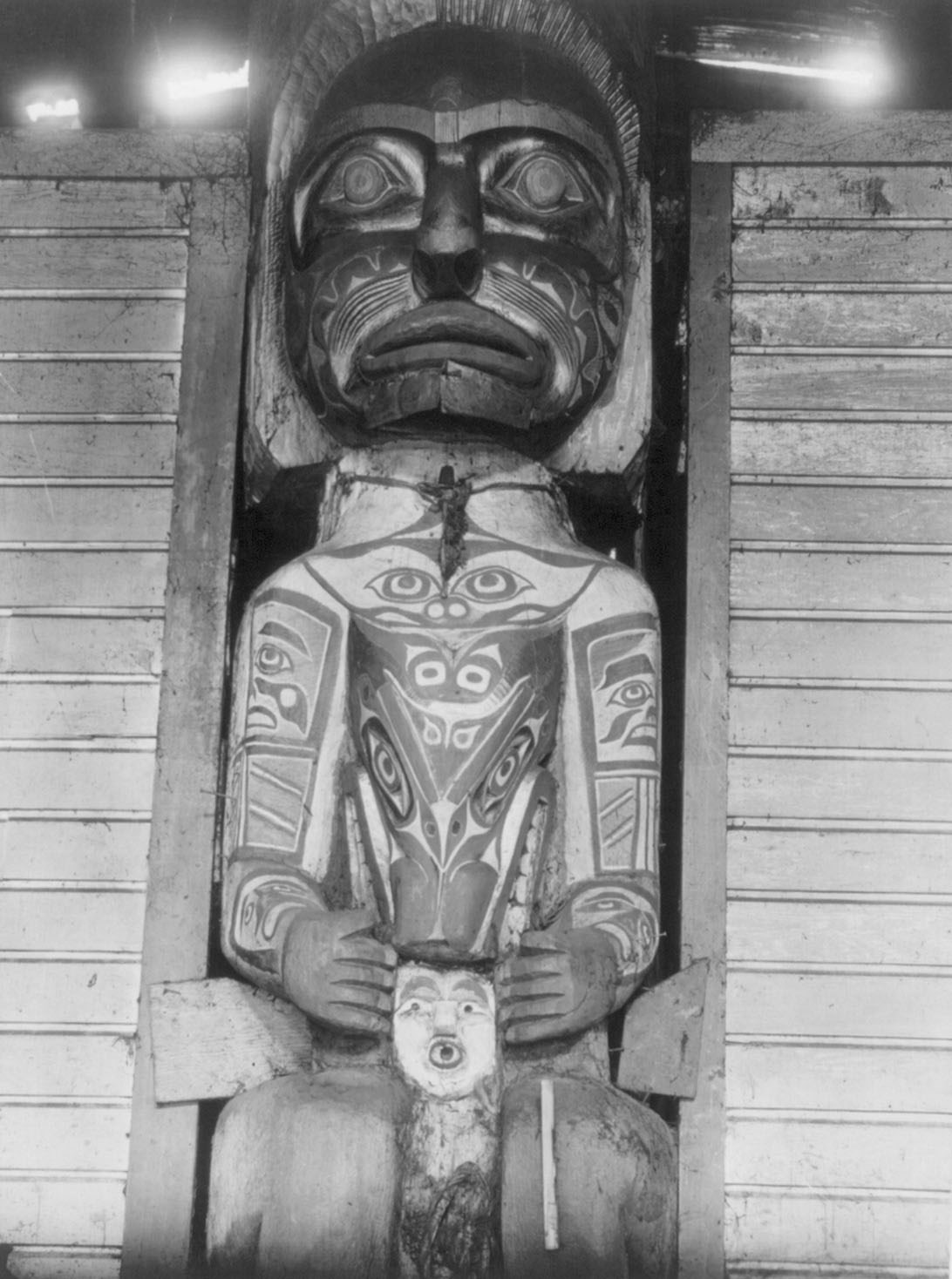 A Koskimo House-post, c1914. Creator: Edward Sheriff Curtis.