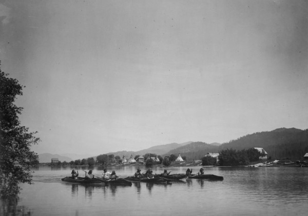 Kalispel scene, c1910. Creator: Edward Sheriff Curtis.