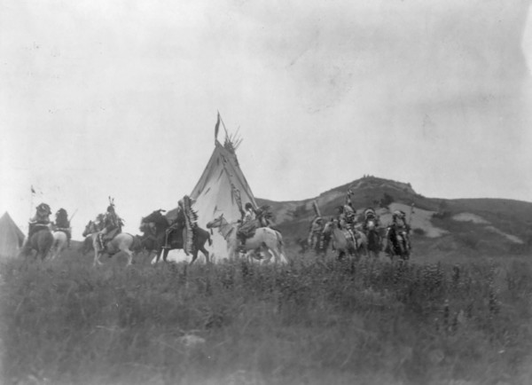 Start of war party, c1907. Creator: Edward Sheriff Curtis.