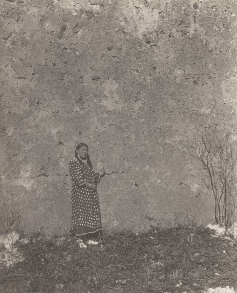 The wife of Plenty Coups, 1908. Creator: Edward Sheriff Curtis.