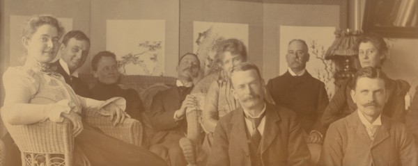 A social gathering in the veranda room, Dom Smith, Vladivostok, Russia, 1899. Creator: David M. Clarkson.