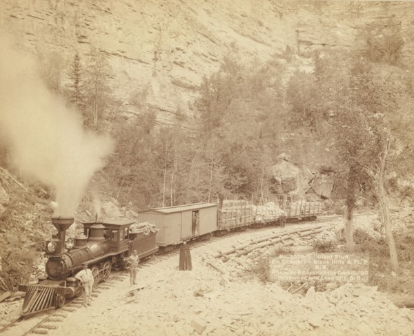 Giant Bluff Elk Canyon on Black Hills and Ft P RR, 1890. Creator: John C. H. Grabill.