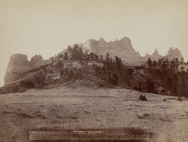 Crow Butte Near Ft Robinson, Neb and FE & MV RR -- In battle, the Indians drove the "Crows"..., 1891 Creator: John C. H. Grabill.