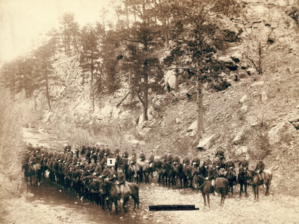 Near Fort Meade "I" troop, 8th Cavalry, 1889. Creator: John C. H. Grabill.