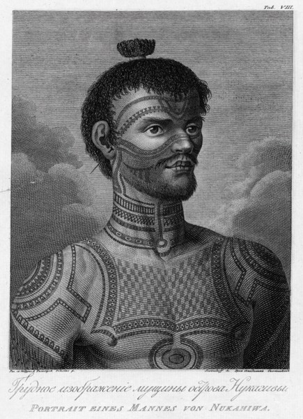 A Man From Nukagiva Island, 1813. Creator: Jegor Skotnikoff.