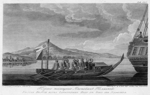 First Visit of Japanese Interpreters, 1813. Creator: Andrey Grigor'evich Ukhtomsky.