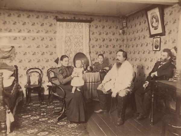 Interior view of a geologist's living room at gold mines in the Minusinsk mining district, 1890.  Creator: TG Ulatovskii.