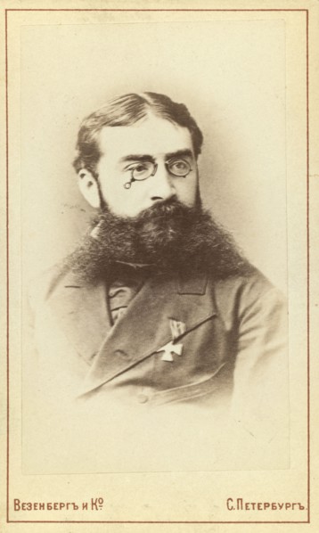 Vladimir Ivanovich Nemirovich-Danchenko, half-length portrait, facing ..., between 1880 and 86. Creator: Unknown.