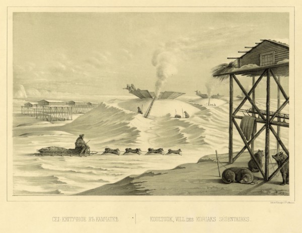 The Village of Kultuchnoe in Kamchatka., 1856. Creator: Ivan Dem'ianovich Bulychev.