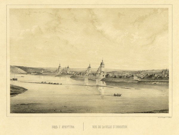 View of the City of Irkutsk, 1856. Creator: Ivan Dem'ianovich Bulychev.