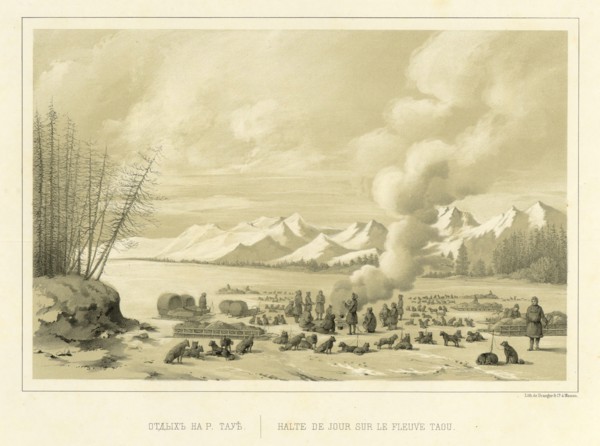 Resting Along the Tau River, 1856. Creator: Ivan Dem'ianovich Bulychev.