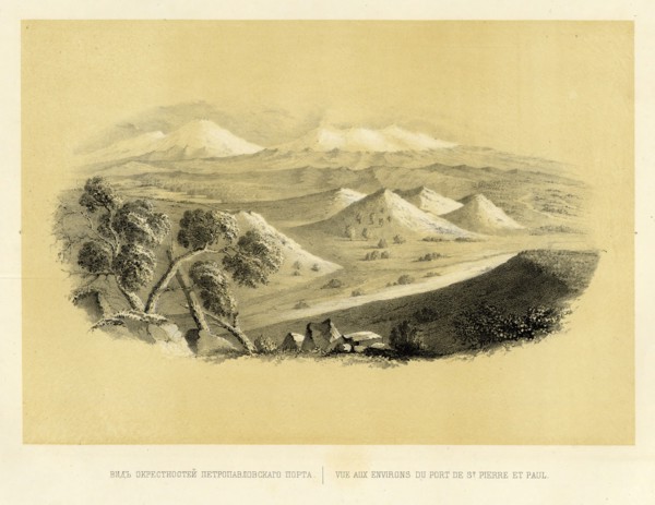 View of the Countryside near the Port of Petropavlovsk, 1856. Creator: Ivan Dem'ianovich Bulychev.