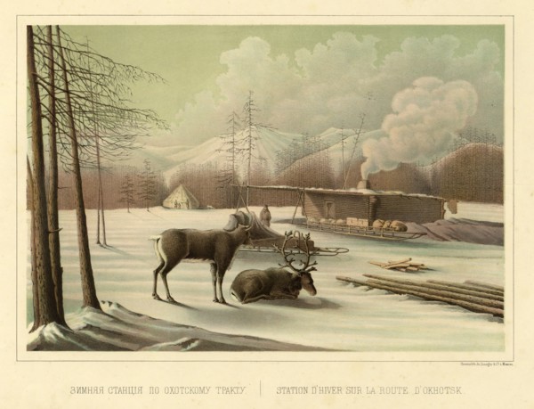 Winter Station on the Route to Okhotsk, 1856. Creator: Ivan Dem'ianovich Bulychev.