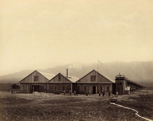 View of the New Silver and Lead Ore Enrichment Plant on the Byrka River, Amachinsk Ore Range, 1891. Creator: Aleksei Kuznetsov.