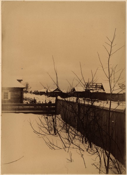 A Settlement in the Large Village of Korsakov in Winter, 1880-1899. Creator: Innokenty Ignatievich Pavlovsky.
